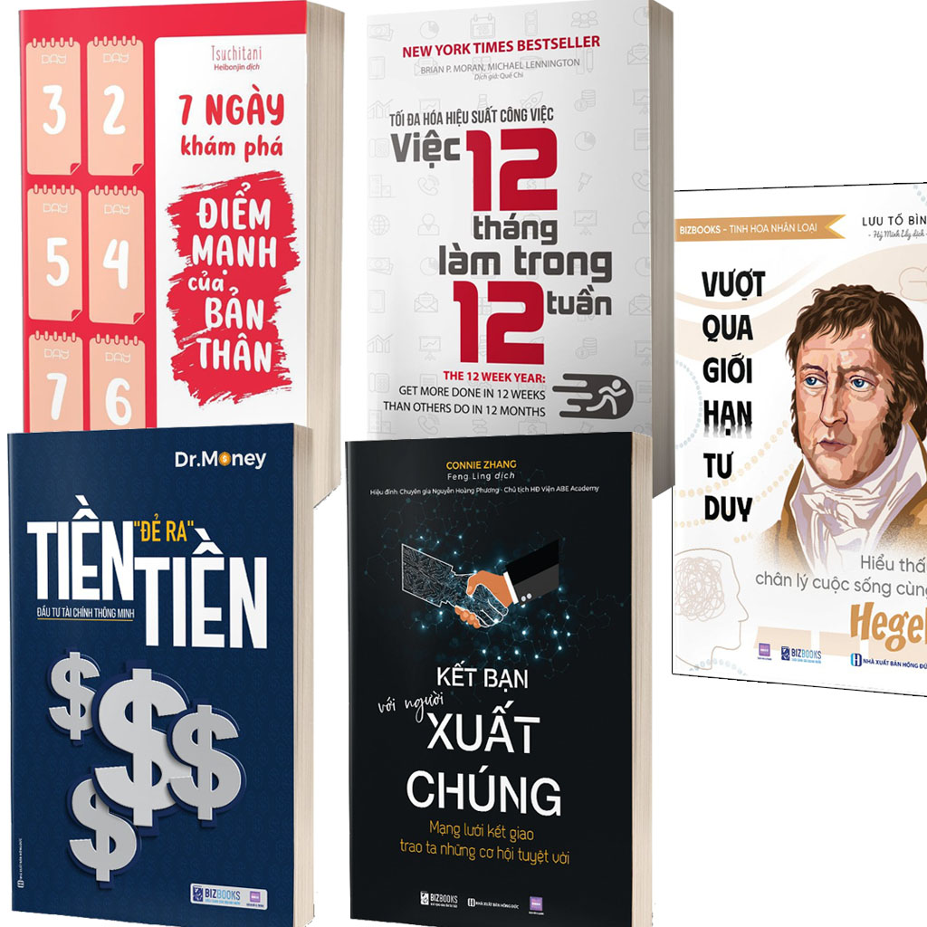 Combo 5 Quyển: Bí Quyết Tăng Tốc, Khám Phá Bản Thân Và Đầu Tư Hiệu Quả (Tối Đa Hóa Hiệu Suất Công Việc + 7 Ngày Khám Phá Điểm Mạnh Của Bản Thân + Kết Bạn Với Người Xuất Chúng + Vượt Qua Giới Hạn Tư Duy + Tiền Đẻ Ra Tiền) - Nhiều Tác Giả