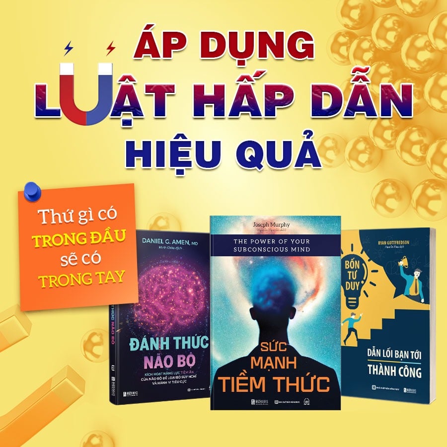 Combo 3 Quyển: Luật Hấp Dẫn Thu Hút Tiền Bạc Thịnh Vượng (Sức Mạnh Tiềm Thức + Đánh Thức Não Bộ + Dẫn Lối Bạn Tới Thành Công) - Nhiều Tác Giả