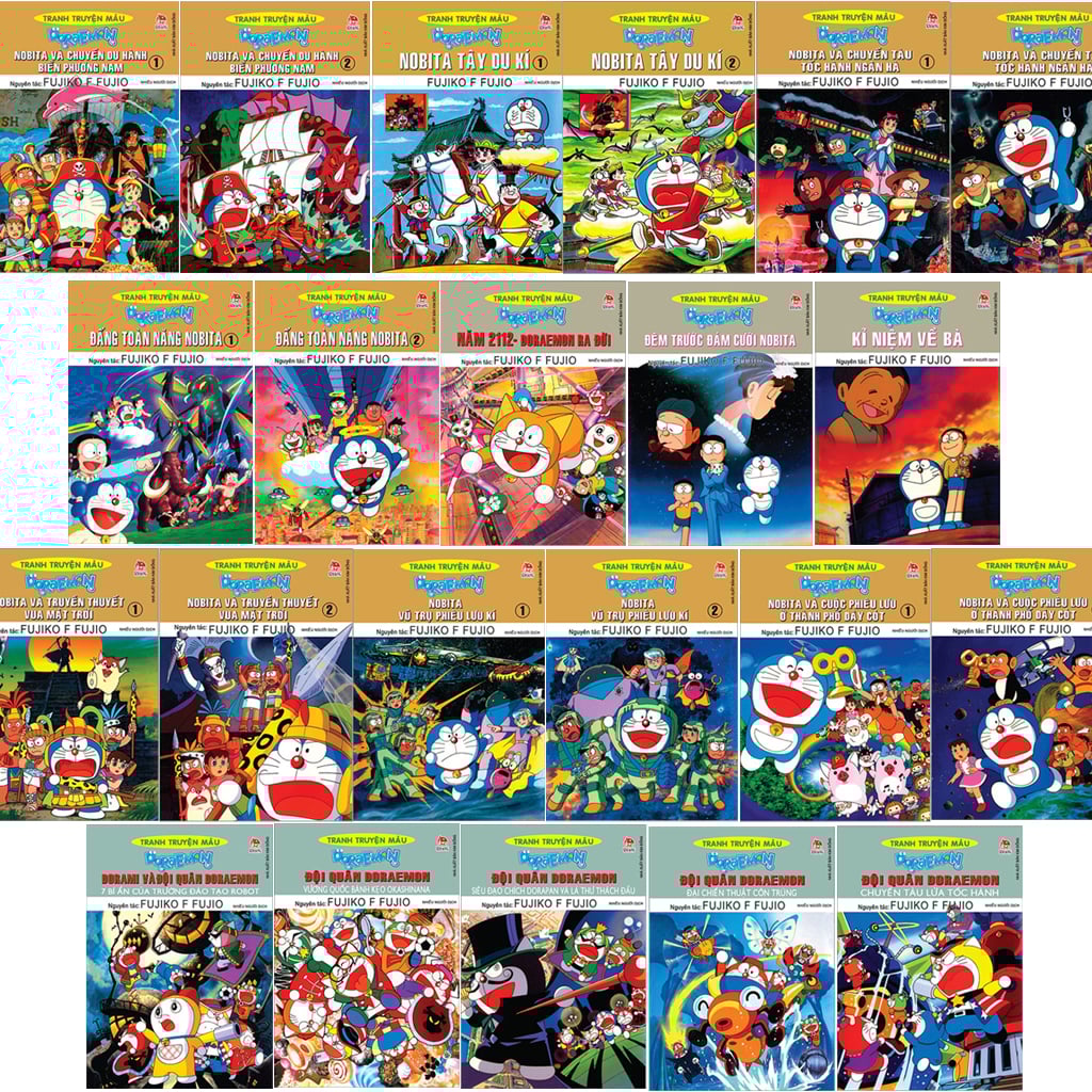 Combo Doraemon Tranh Truyện Màu Dài (22 Tập) - Fujiko F Fujio