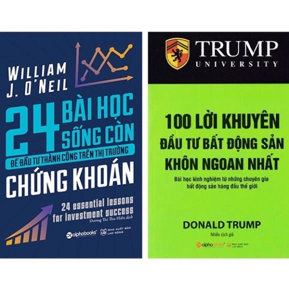 Combo 2 Quyển: 100 Lời Khuyên Đầu Tư Bất Động Sản + 24 Bài Học Sống Còn Trên Thị Trường Chứng Khoán