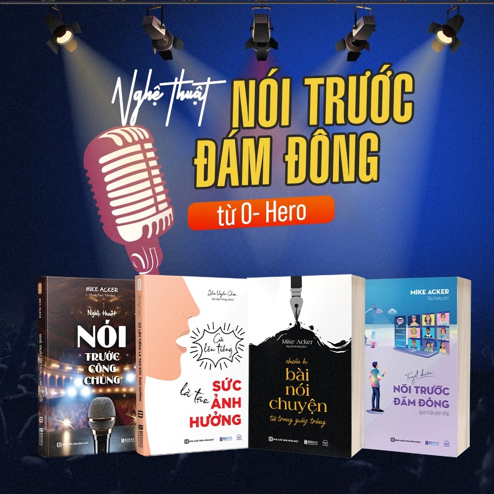 Combo 4 Quyển: Nghệ Thuật Nói Chuyện Trước Đám Đông - Nâng Tầm Giao Tiếp Đỉnh Cao ( Nghệ Thuật Nói Trước Công Chúng + Chuẩn Bị Bài Nói Chuyện Từ Trang Giấy Trắng + Tuyệt Chiêu Nói Trước Đám Đông Thông Qua Màn Ảnh Nhỏ + Cứ Lên Tiếng Là Tạo Sức Ảnh Hưởng )