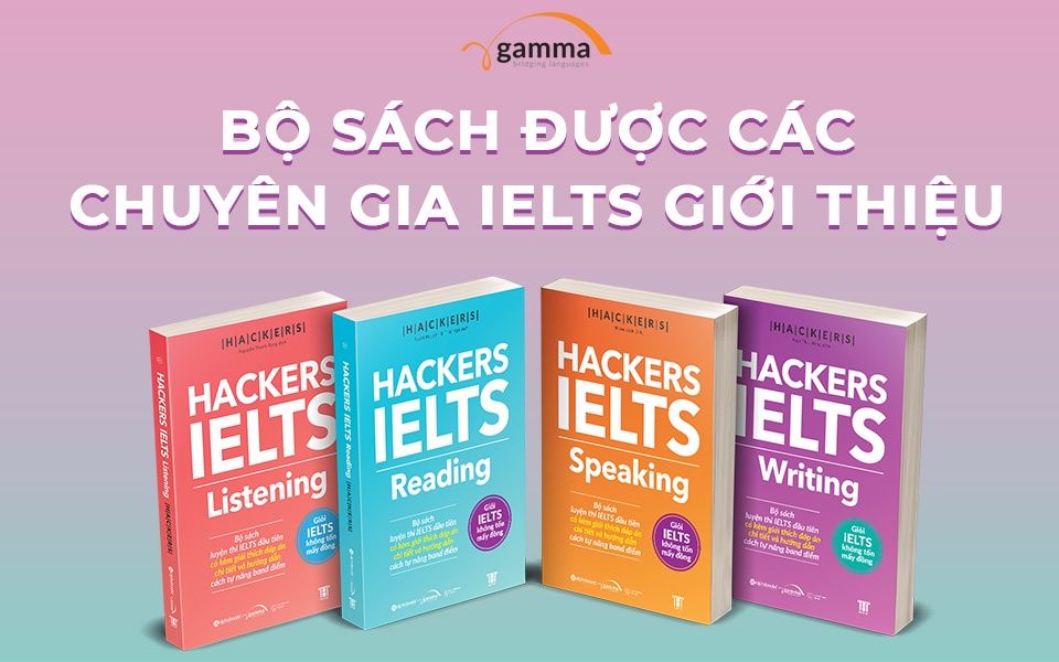  Combo Sách Hackers IELTS Trọn Bộ - Writing + Listening + Reading + Speaking (Bộ 4 Cuốn) 