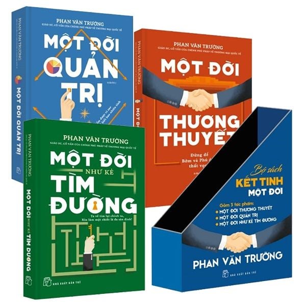 Combo 3 Quyển Kết tinh một đời - Phan Văn Trường (Một Đời Quản Trị  + Một Đời Như Kẻ Tìm Đường + Một Đời Thương Thuyết) - Có Hộp 