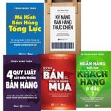  Combo Trọn Bộ 5 Quyển Về Bán Hàng Của Trịnh Minh Thảo ( 4 Quy Luật Bất Biến Trong Bán Hàng + Mô Hình Bán Hàng Tổng Lực + Kỹ Năng Bán Hàng Thực Chiến + Đừng Cố Gắng Bán, Hãy Giúp Khách Hàng Mua + Ngân Hàng Biết Tìm Khách Hàng Ở Đâu? ) 