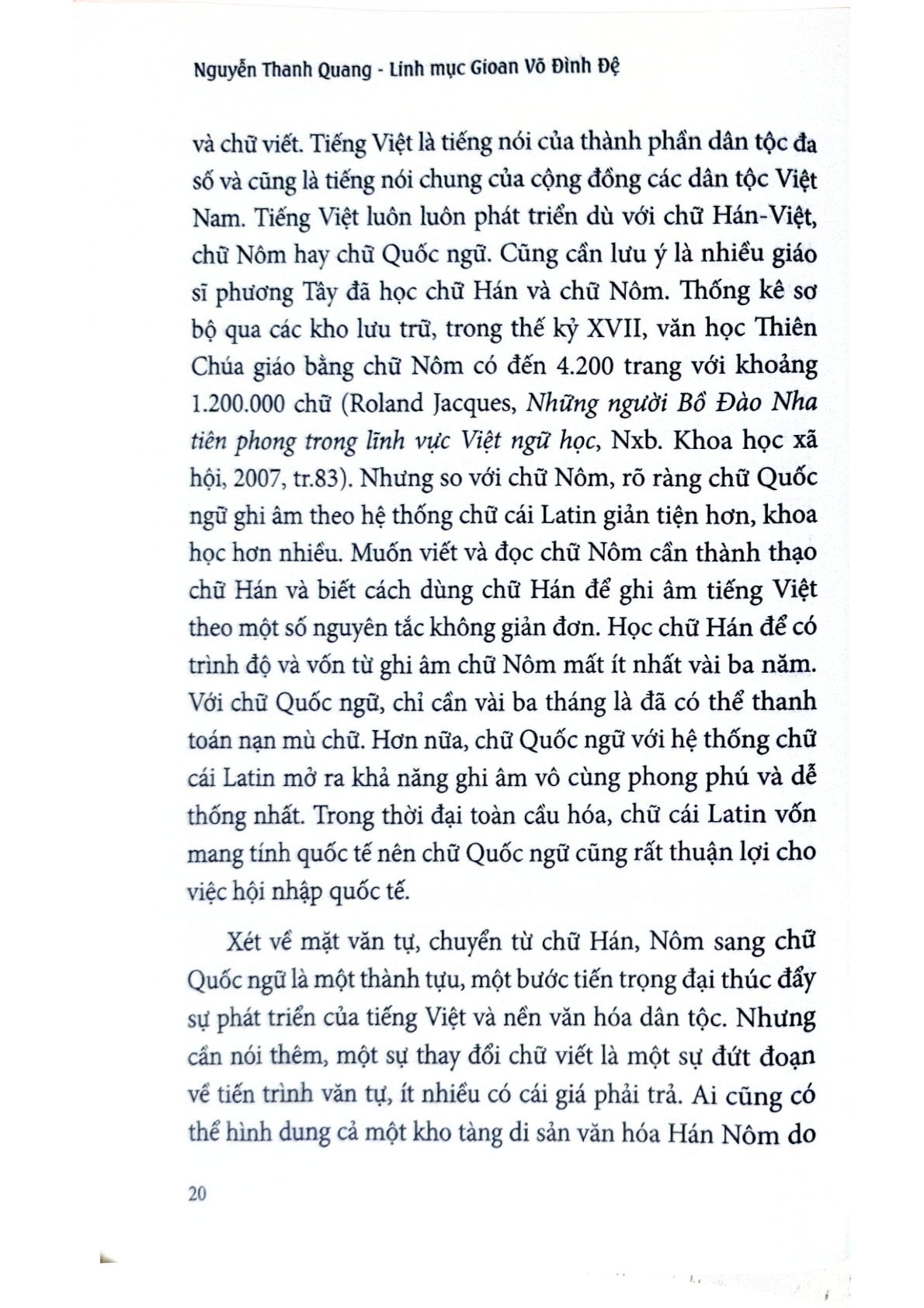 Dòng Chảy Chữ Quốc Ngữ Trong Văn Hóa Việt - Nguyễn Thanh Quang & Linh mục Gioan Võ Đình Đệ