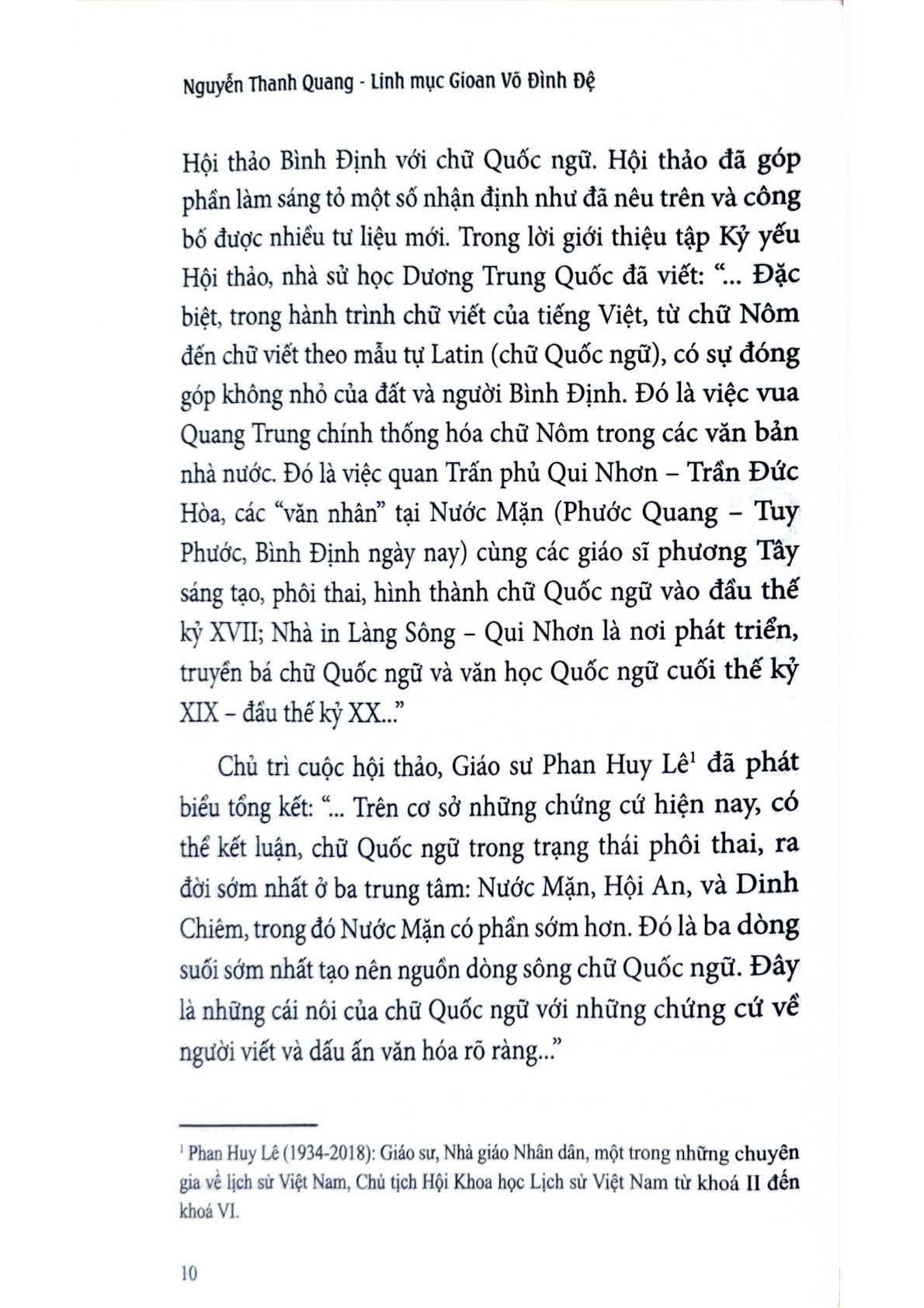 Dòng Chảy Chữ Quốc Ngữ Trong Văn Hóa Việt - Nguyễn Thanh Quang & Linh mục Gioan Võ Đình Đệ