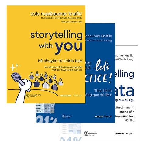  Combo 3 Quyển Storytelling With You ( Kể Chuyện Thông Qua Dữ Liệu + Thực Hành Kể Chuyện Thông Qua Dữ Liệu + Kể Chuyện Từ Chính Bạn ) 