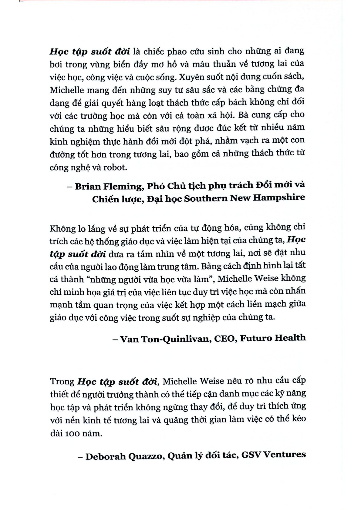 Học Tập Suốt Đời - Michelle R. Weise