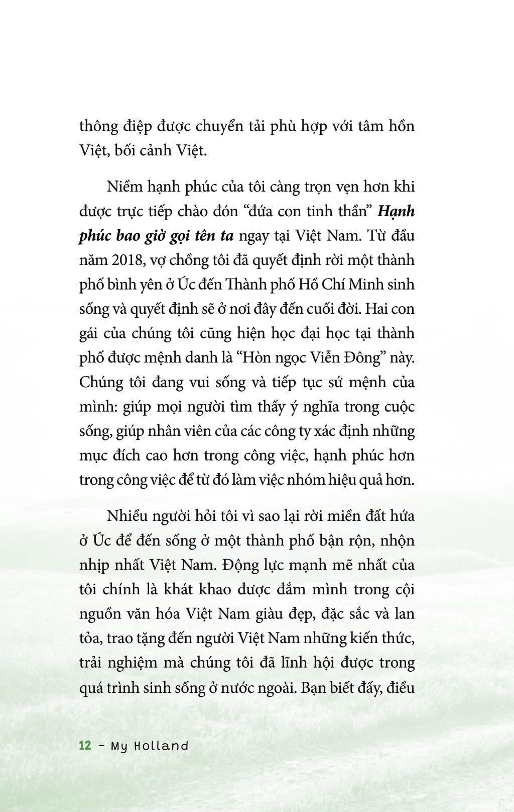 Hạnh Phúc Bao Giờ Gọi Tên Ta - My Holland