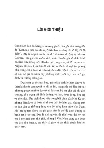  IQ vượt trội: Giúp con phát triển não bộ và nâng cao trí thông minh - David Perlmutter 