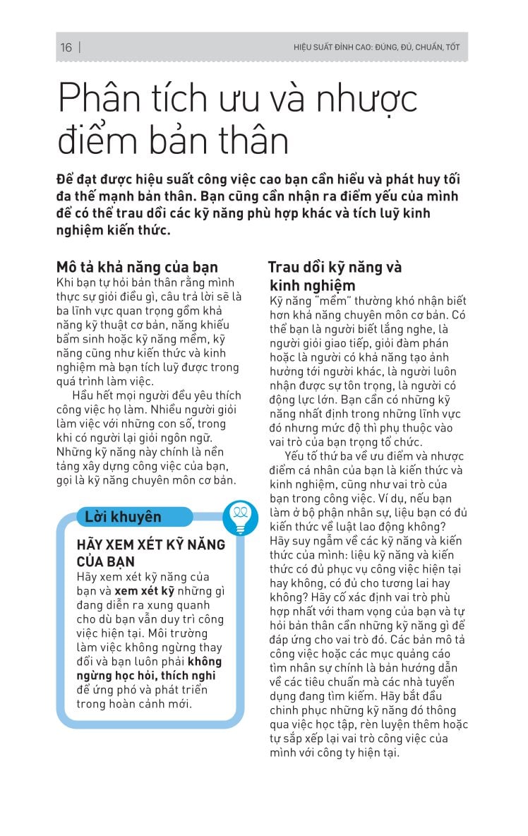 Kỹ Năng Toàn Diện - Hiệu Suất Đỉnh Cao: Đúng, Đủ, Chuẩn, Tốt