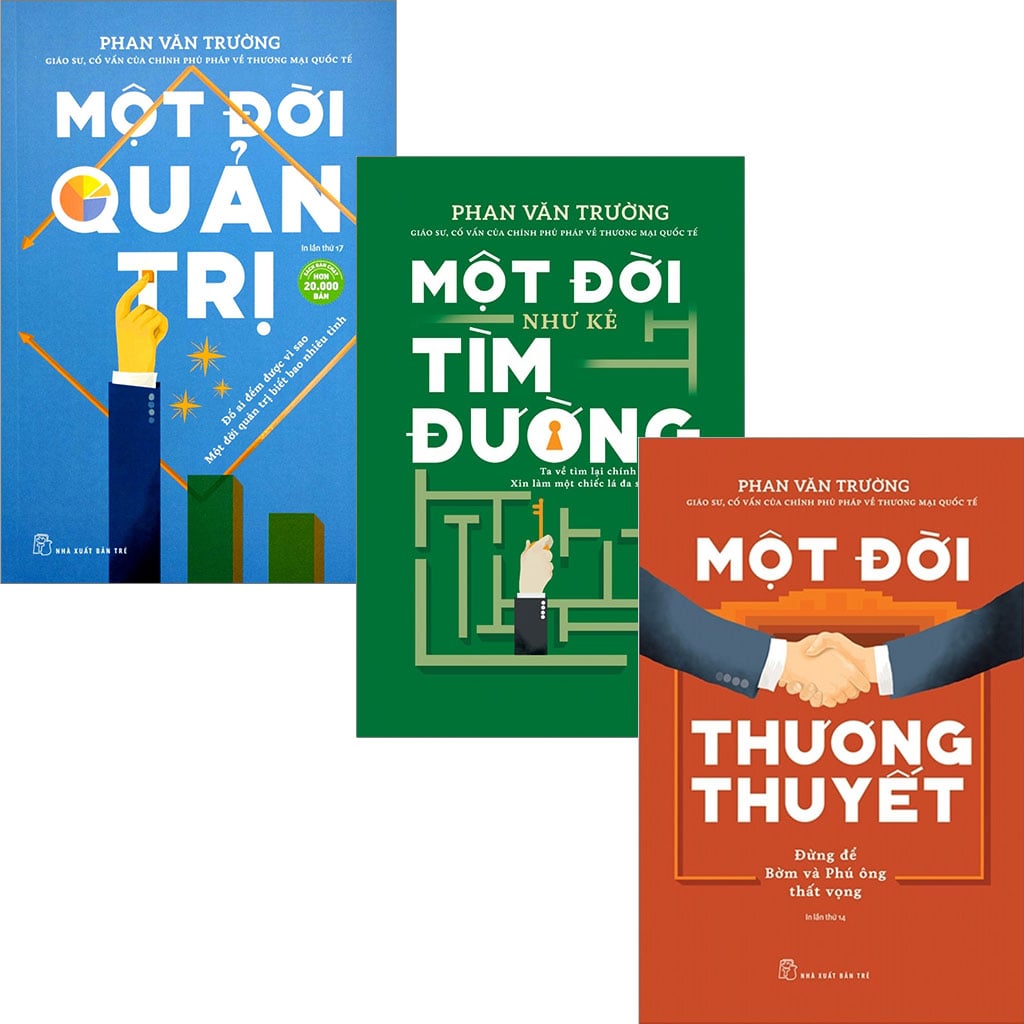 Combo 3 Quyển Kết tinh một đời - Phan Văn Trường (Một Đời Quản Trị  + Một Đời Như Kẻ Tìm Đường + Một Đời Thương Thuyết) - Có Hộp - Phan Văn Trường