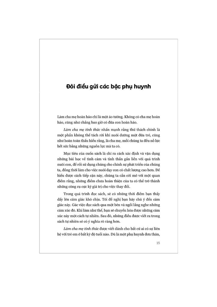 Làm cha mẹ tỉnh thức