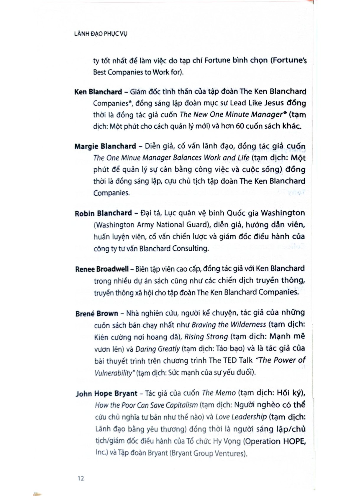 Lãnh Đạo Phục Vụ: Cách Tạo Những Mối Quan Hệ Và Kết Quả Vượt Trội Từ 42 Nhà Lãnh Đạo Lớn - Ken Blanchard, Renee Broadwell