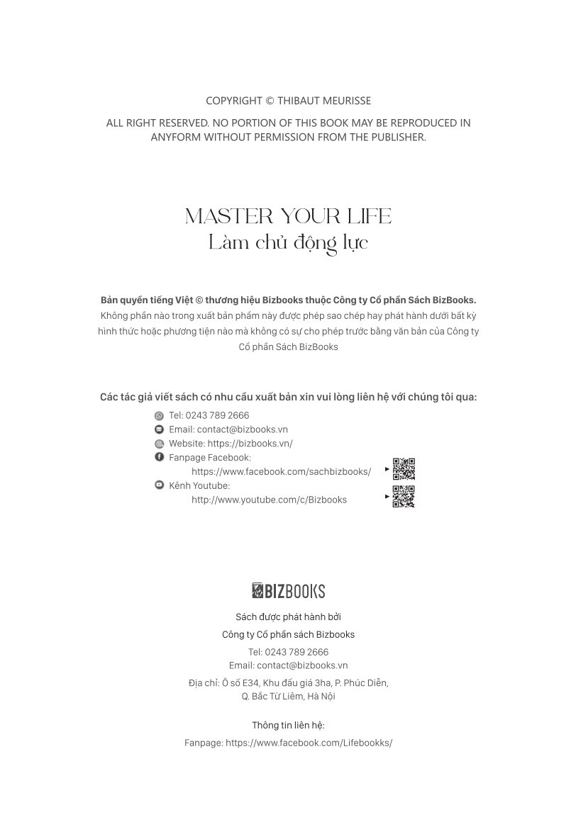 Master Your Life - Làm Chủ Động Lực - Thibaut Meurisse