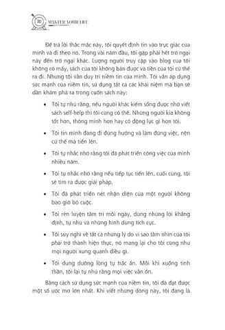  Master Your Life - Làm Chủ Niềm Tin - Thibaut Meurisse 