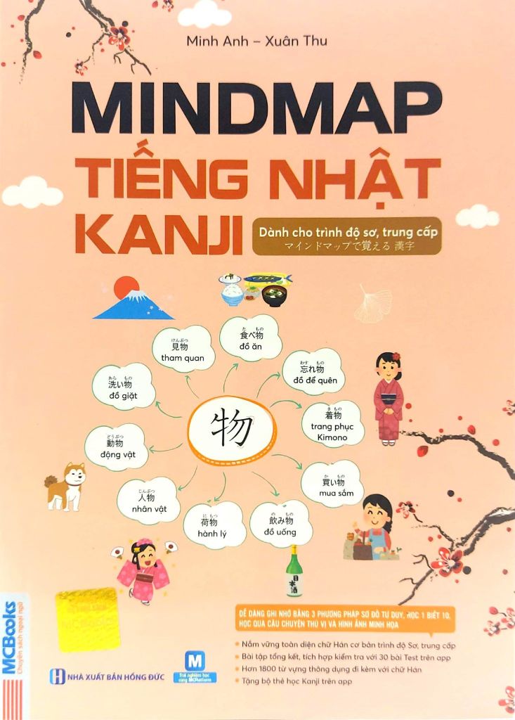 Mindmap Kanji tiếng Nhật - Dành cho trình độ sơ trung cấp