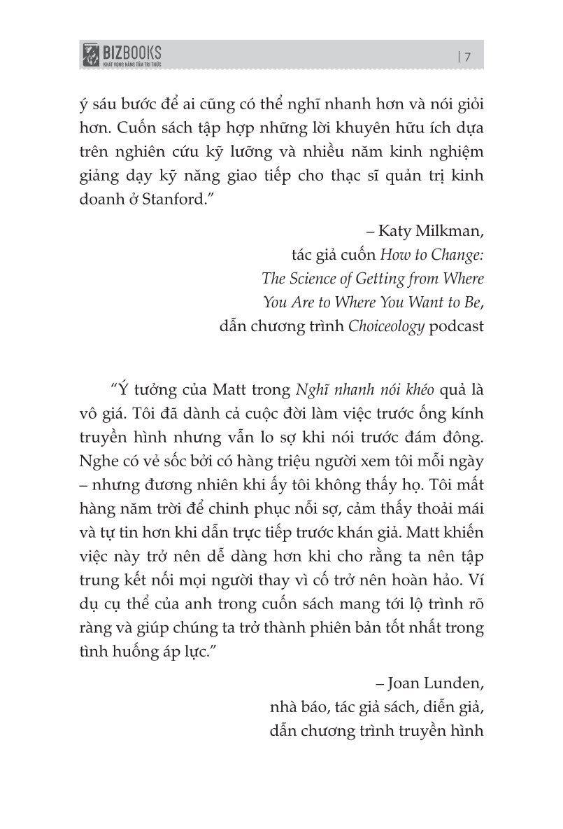 Nghĩ Nhanh Nói Khéo: Hướng Dẫn Cách Phản Ứng Thông Minh Trong Mọi Tình Huống - Matt Abrahams