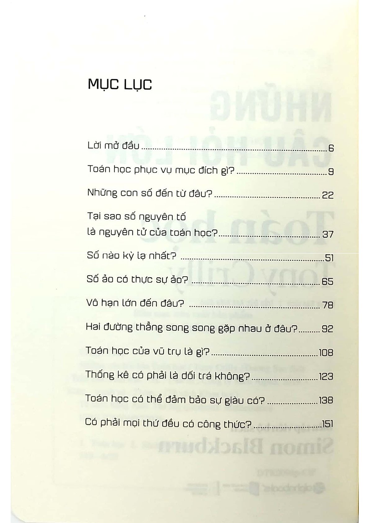 Những Câu Hỏi Lớn : Toán Học - Tony Crilly