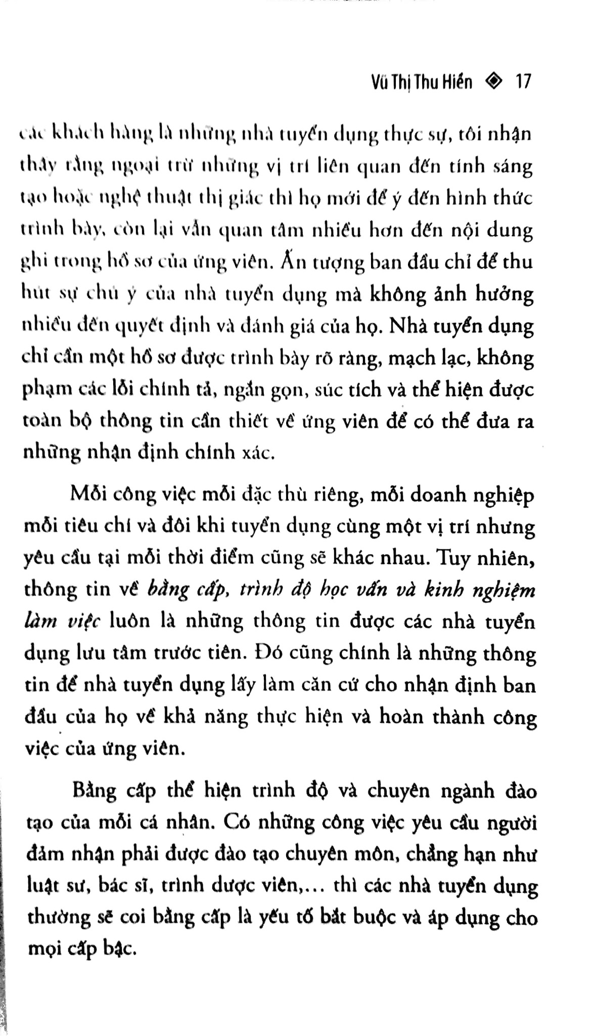 Những Yếu Tố Nhà Tuyển Dụng Quan Tâm - Vũ Thị Thu Hiền