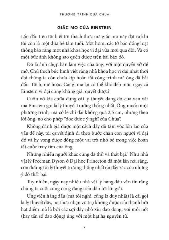 Khoa Học Khám Phá - Phương Trình Của Chúa - Cuộc Truy Tìm Lý Thuyết Của Vạn Vật - Michio Kaku