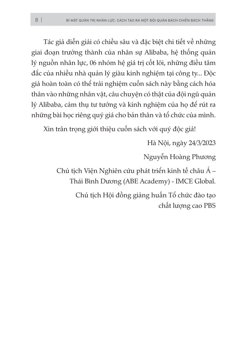 Bí Mật Quản Trị Nhân Lực - Cách Tạo Ra Một Đội Quân Bách Chiến Bách Thắng - Trần Vĩ