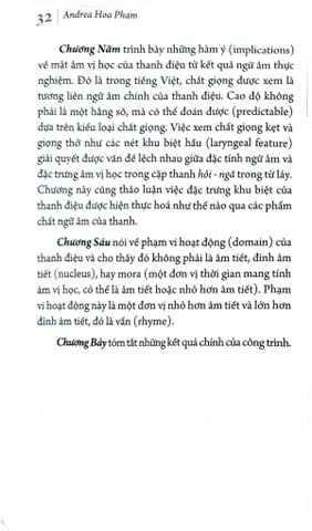  Thanh Điệu Tiếng Việt - Một Phân Tích Mới - 
Andrea Hoa Pham 