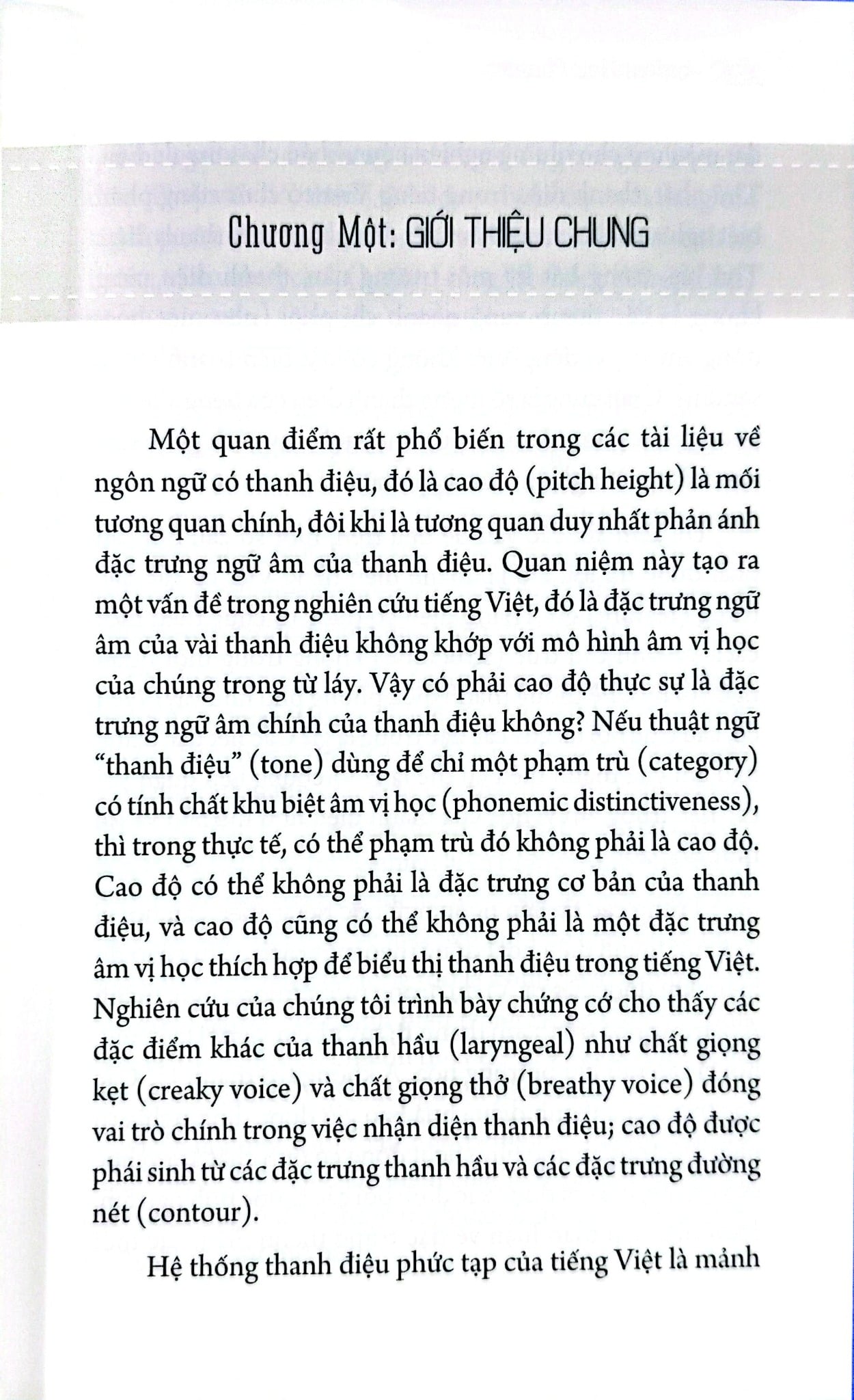 Thanh Điệu Tiếng Việt - Một Phân Tích Mới - 
Andrea Hoa Pham