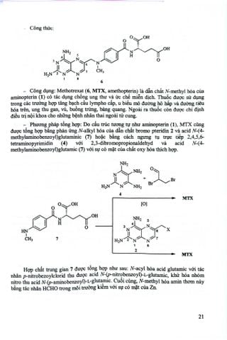  Phương Pháp Tổng Hợp Một Số Nhóm Thuốc Chống Ung Thư ( Giáo Trình Đào Tạo Sau Đại Học ) - ĐH Y Hà Nội 