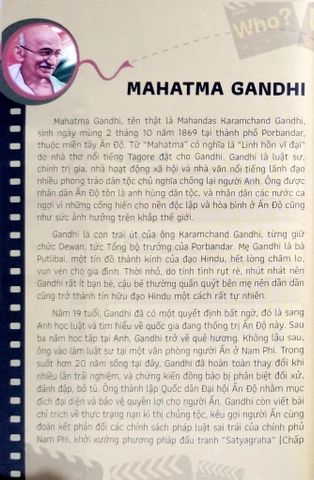  Mahatma Gandhi - Who? Chuyện Kể Danh Nhân Thế Giới 