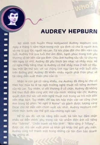  Audrey Hepburn - Who? Chuyện Kể Danh Nhân Thế Giới 