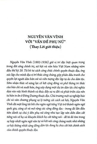  Phụ Nữ Tùng Thư - Nguyễn Văn Vĩnh Vấn Đề Phụ Nữ Ở Nước Ta - Nguyễn Văn Vĩnh 