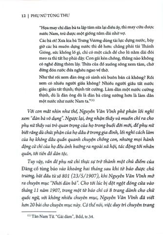  Phụ Nữ Tùng Thư - Nguyễn Văn Vĩnh Vấn Đề Phụ Nữ Ở Nước Ta - Nguyễn Văn Vĩnh 
