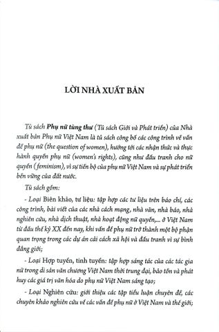  Phụ Nữ Tùng Thư - Phan Thị Bạch Vân Vấn Đề Phụ Nữ Ở Nước Ta - Đoàn Ánh Dương, Nguyễn Thị Lan Anh, Vũ Thị Thanh Loan 