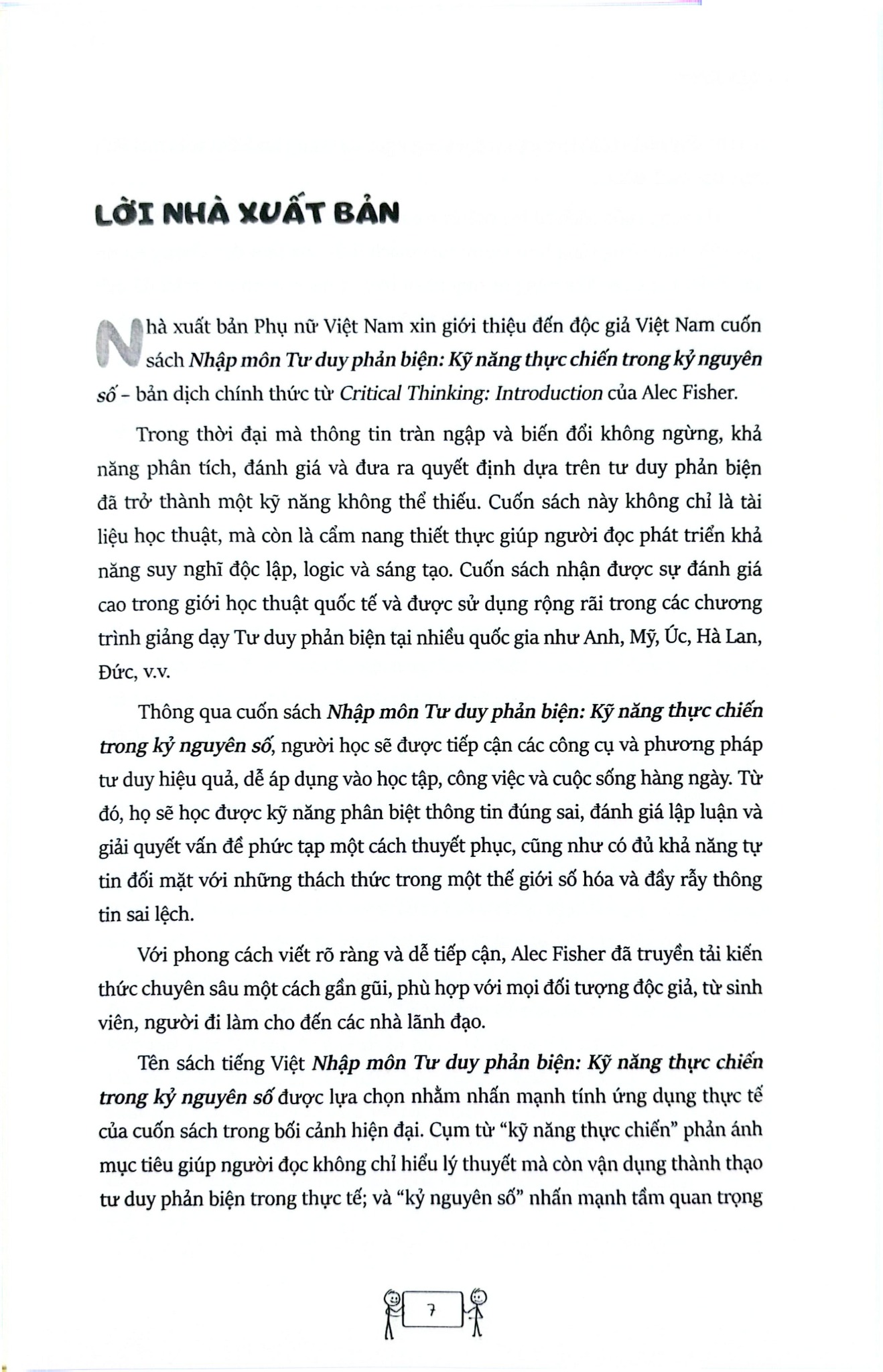 Nhập Môn Tư Duy Phản Biện - Kỹ Năng Thực Chiến Trong Kỷ Nguyên Số - 
Alec Fisher