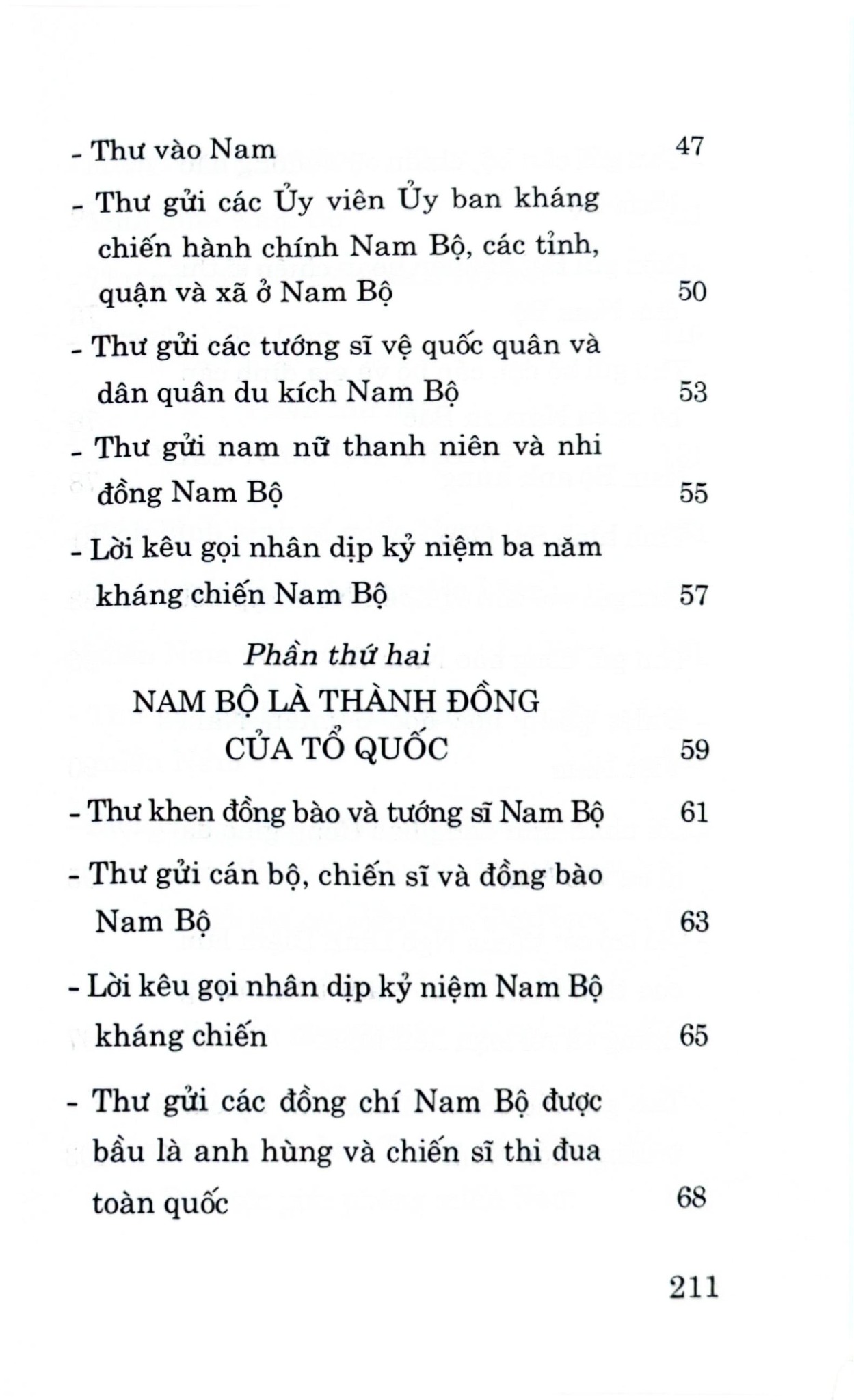Nam Bộ Là Thành Đồng Của Tổ Quốc - Hồ Chí Minh