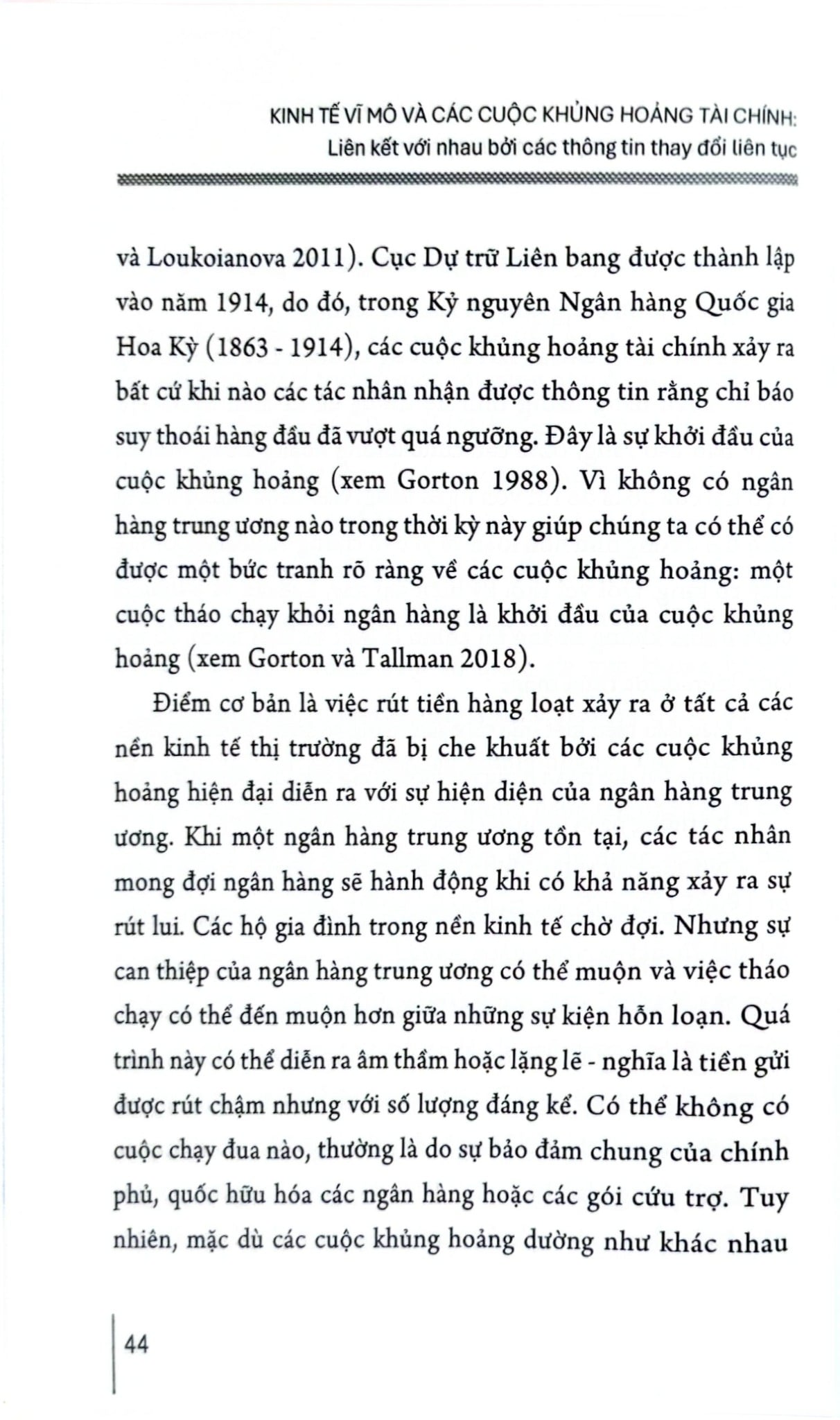 Kinh Tế Vĩ Mô Và Các Cuộc Khủng Hoảng Tài Chính - Liên Kết Với Nhau Bởi Những Thông Tin Thay Đổi Liên Tục - Gary B.Gorton - Guillermo L.Ordoñez