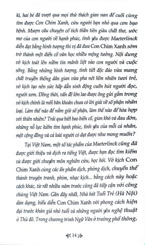 Con Chim Xanh - Tủ Sách Văn Học Trong Nhà Trường - Maurice Maeterlinck 