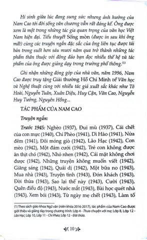  Truyện Ngắn Nam Cao - Tủ Sách Văn Học Trong Nhà Trường - Nam Cao 