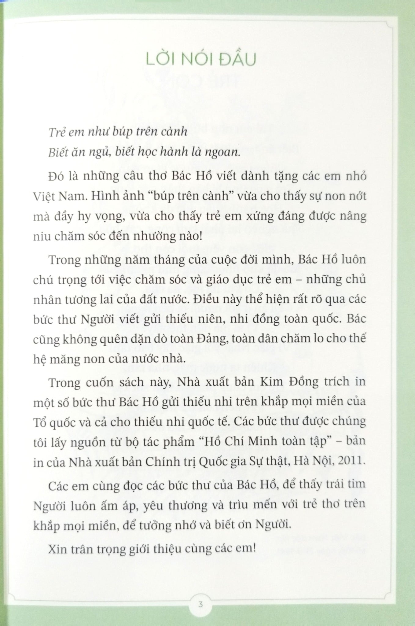 Thư Bác Hồ Gửi Thiếu Nhi - Hồ Chí Minh