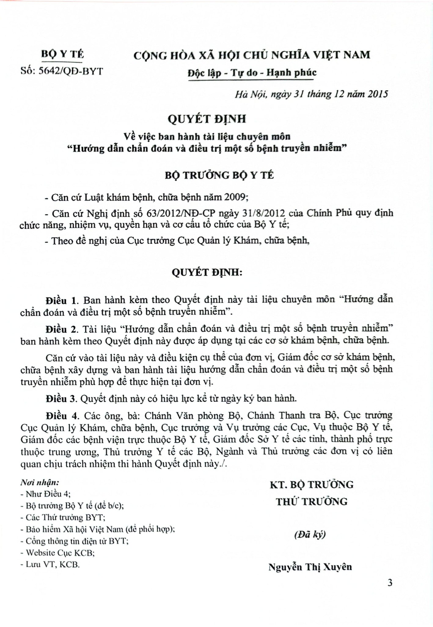 Hướng Dẫn Chẩn Đoán Và Điều Trị Một Số Bệnh Truyền Nhiễm - Bộ Y Tế