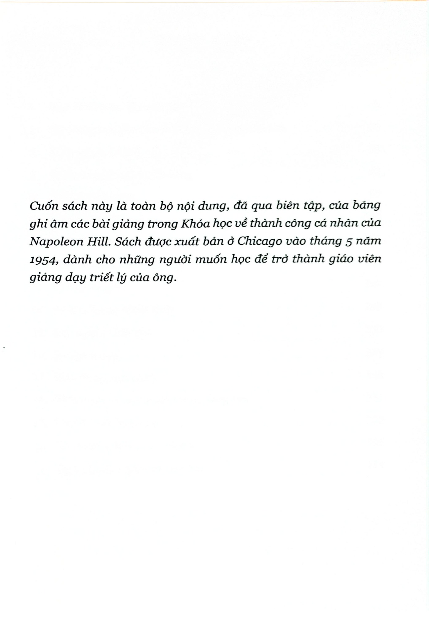 Napoleon Hill’S Master Course - Khoa Học Về Thành Công - Bản Thường - Napoleon Hill