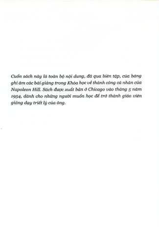  Napoleon Hill’S Master Course - Khoa Học Về Thành Công - Bản Thường - Napoleon Hill 