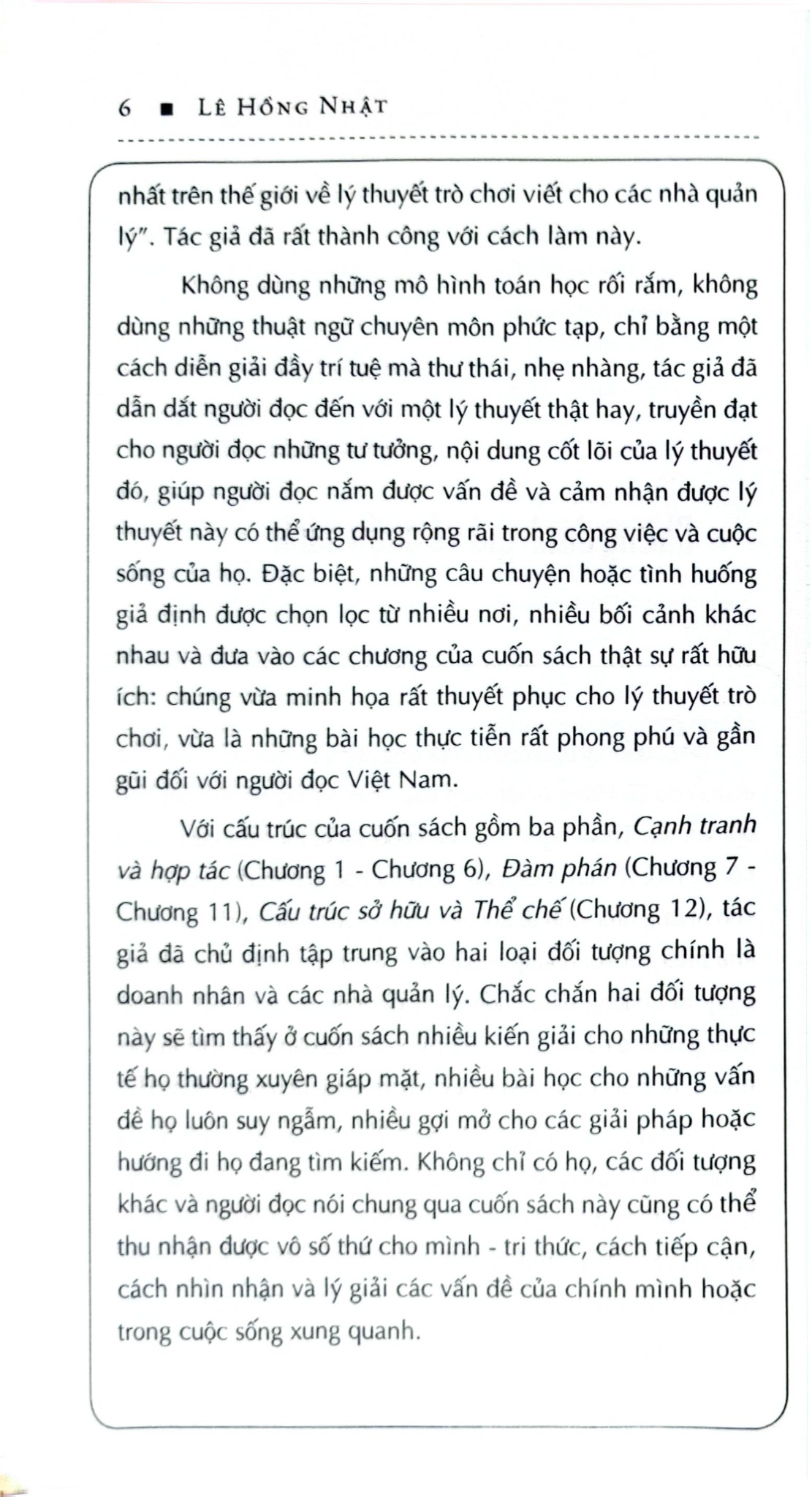Lý Thuyết Trò Chơi Và Ứng Dụng Trong Quản Trị Kinh Doanh - TS Lê Hồng Nhật