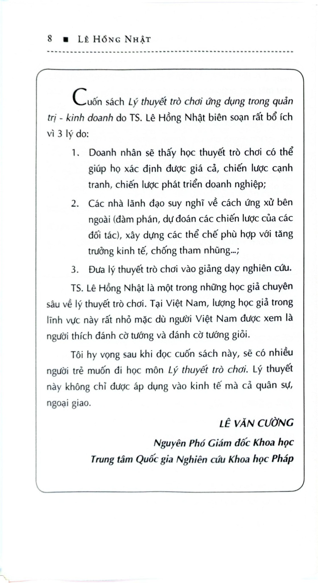 Lý Thuyết Trò Chơi Và Ứng Dụng Trong Quản Trị Kinh Doanh - TS Lê Hồng Nhật