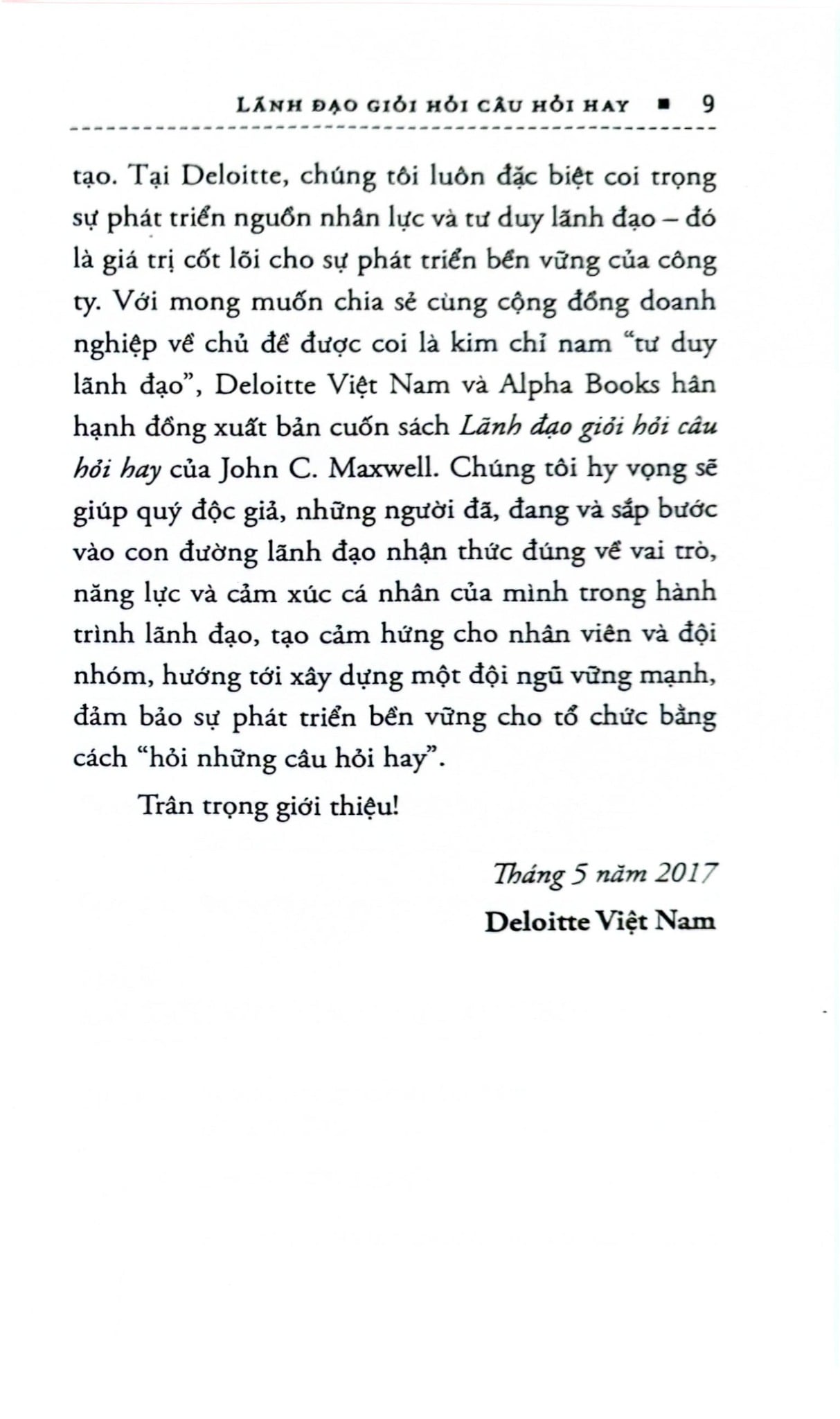 Lãnh Đạo Giỏi Hỏi Câu Hỏi Hay - John C. Maxwell