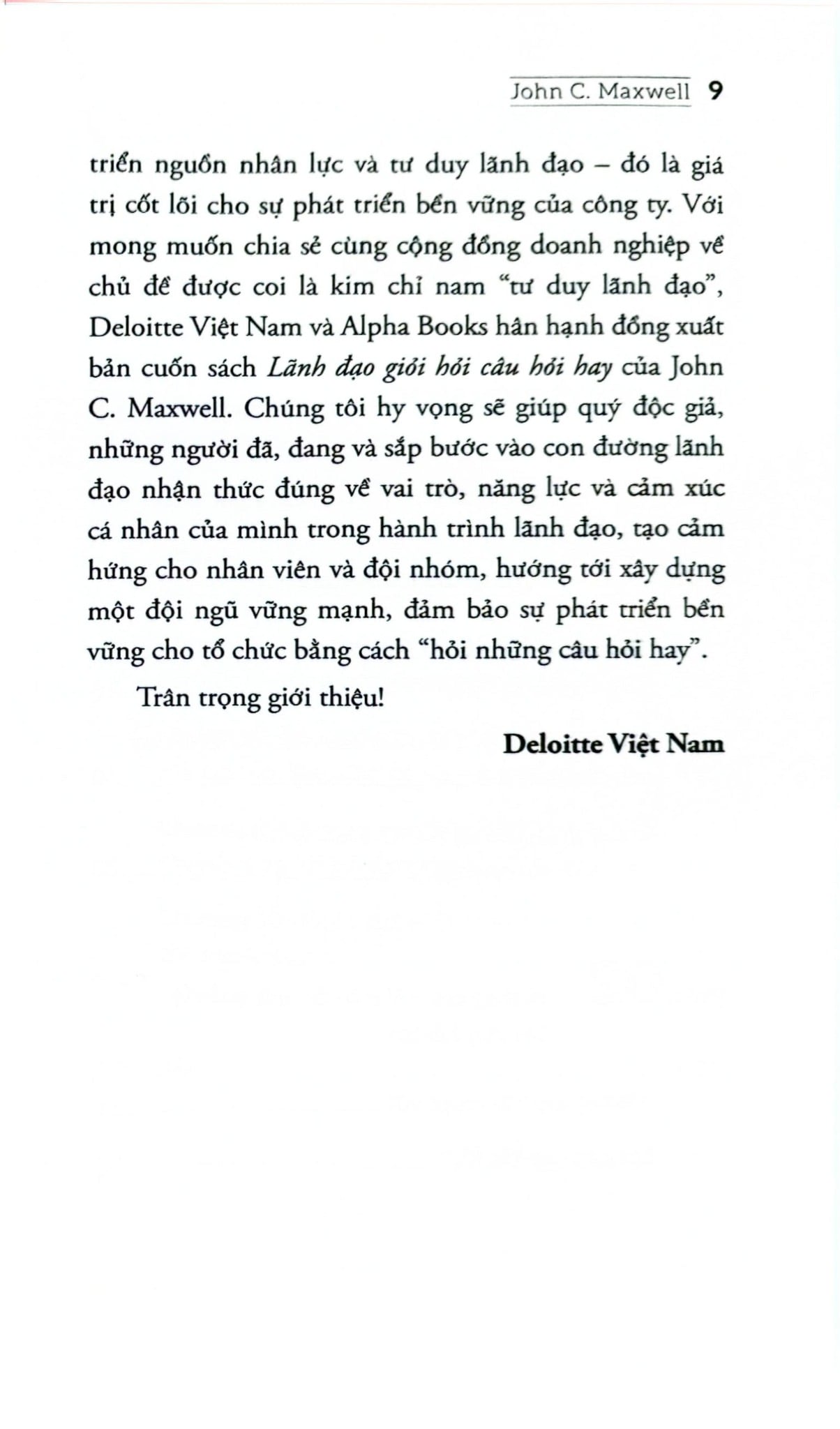 Lãnh Đạo Giỏi Hỏi Câu Hỏi Hay - John C. Maxwell