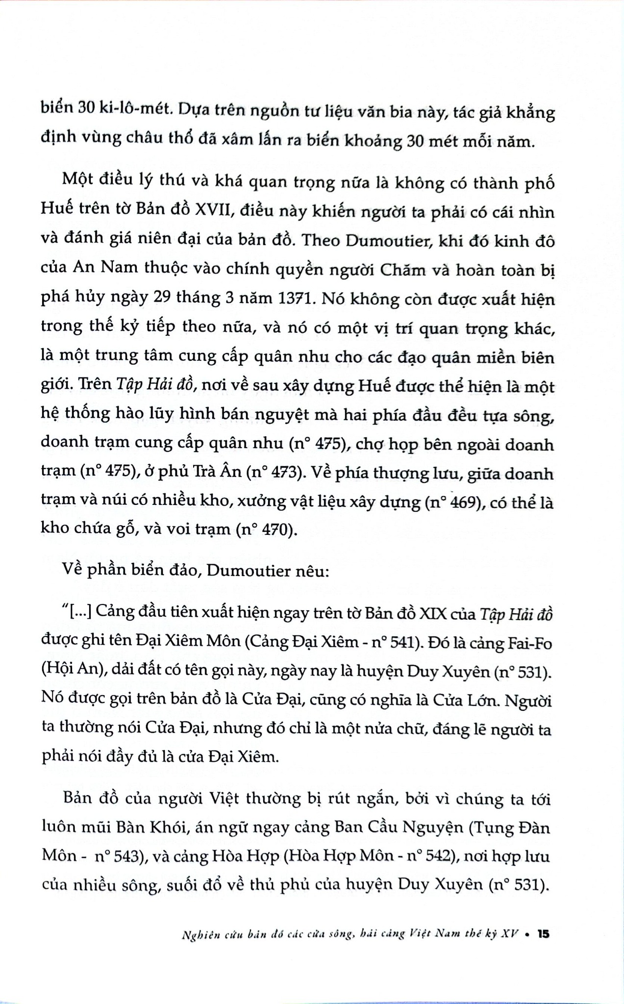 Nghiên Cứu Bản Đồ Các Cửa Sông, Hải Cảng Việt Nam Thế Kỷ XV - Gustave Dumoutier