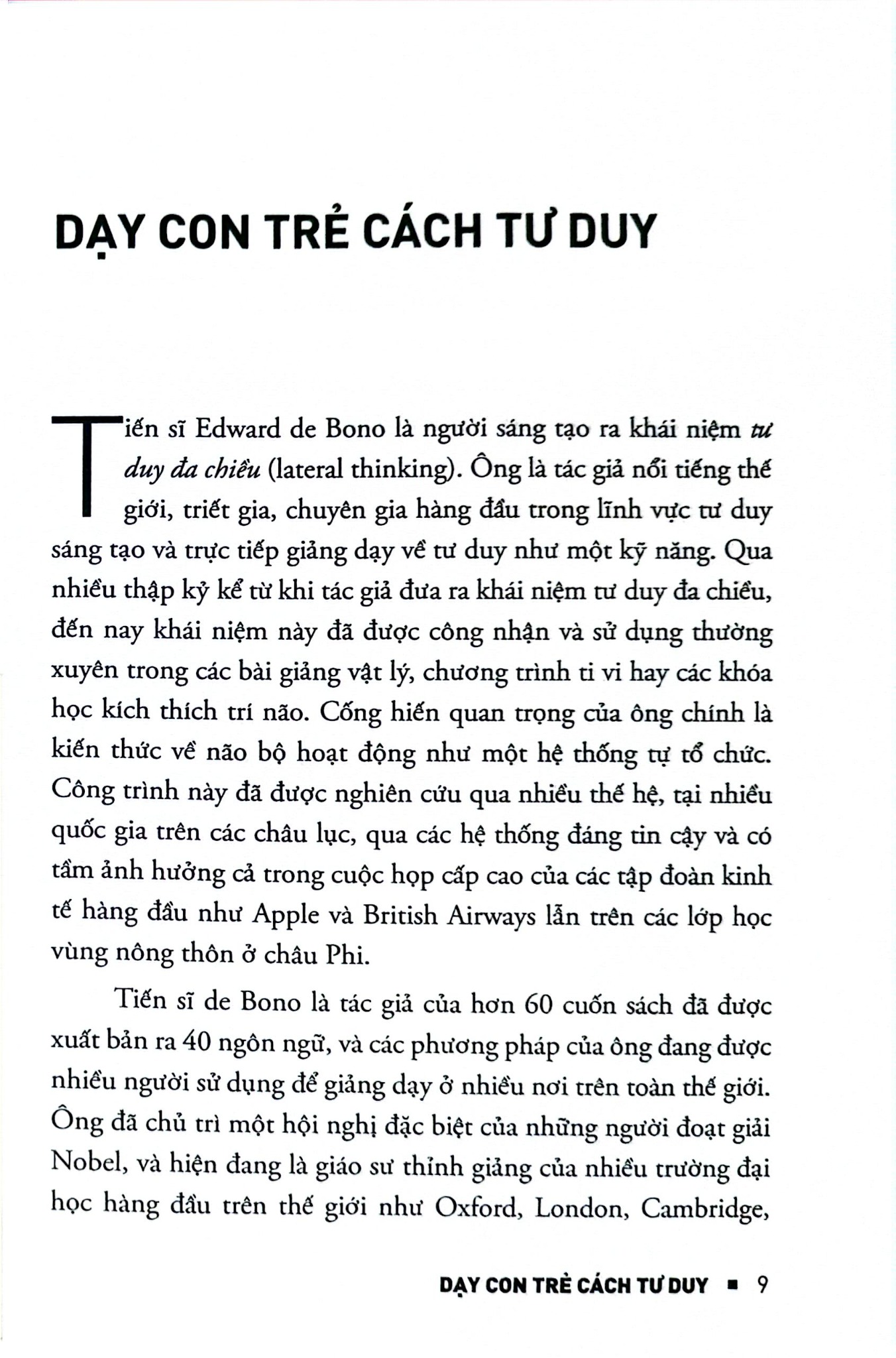 Dạy Con Trẻ Cách Tư Duy - Edward de Bono