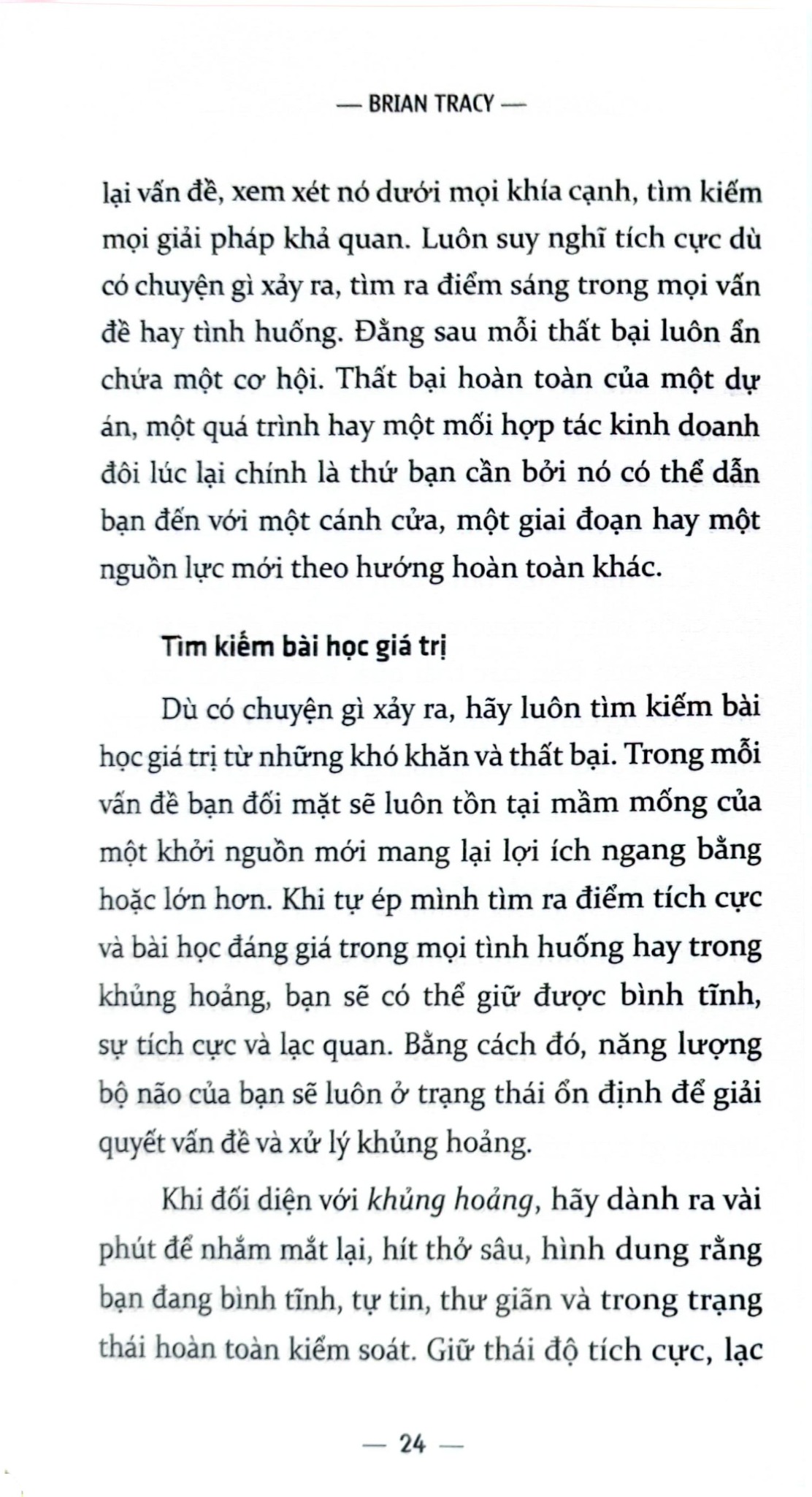 Thuật Quản Lý Khủng Hoảng Bản Thân  - Brian Tracy